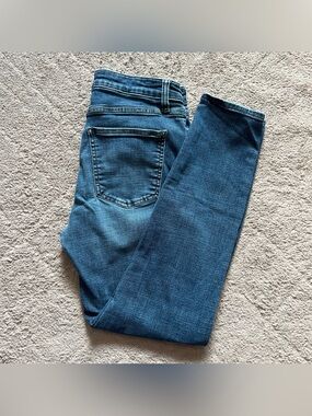 Pistola Skinny Ankle Leg Denim Jeans Minimalist Preppy Casual Biker Moto Sz 28